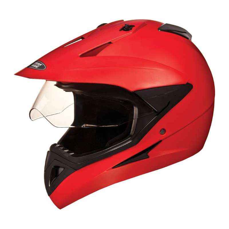 Studds Plain Motorsports Matt Red Helmet, Size (Large, 580 mm)