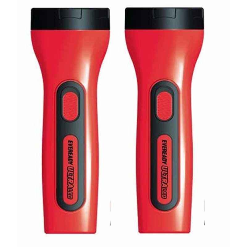 Eveready 0.5W Innova Red & Black Rechargeable Torches, DL91 (Pack of 2)