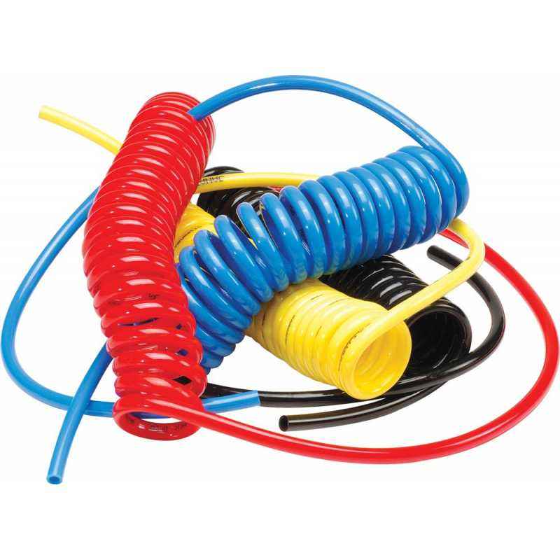 Janatics 12mm Polyurethane Blue Coiled Tube, WHC10B12-06, Working Length: 6 m