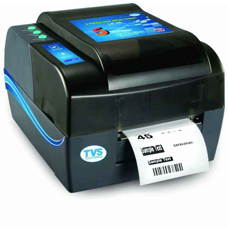 TVS LP-45 Black Barcode Thermal Label Printer