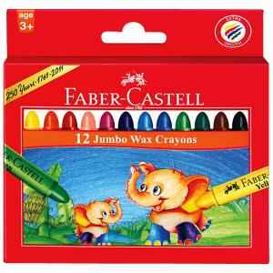 Faber-Castell Jumbo Wax Crayons, 120040 (Pack of 12)