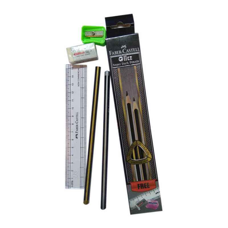 Faber-Castell Giltz Super Dark Pencils Set, 1003-10B (Pack of 10)