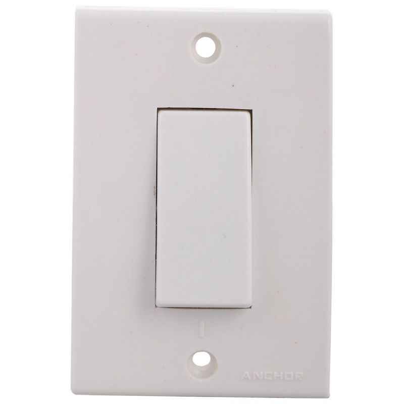 Anchor Penta Deluxe White 1 Way Switch, 39469 (Pack of 10)