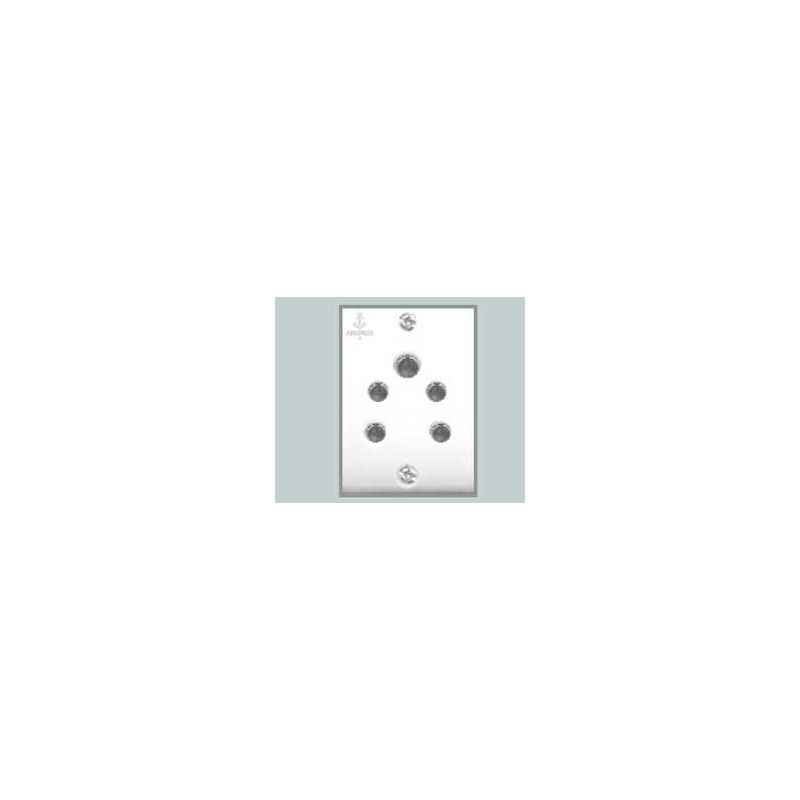 Anchor Penta 6A 2-in-1 White Socket with IP20 Protection, 38320