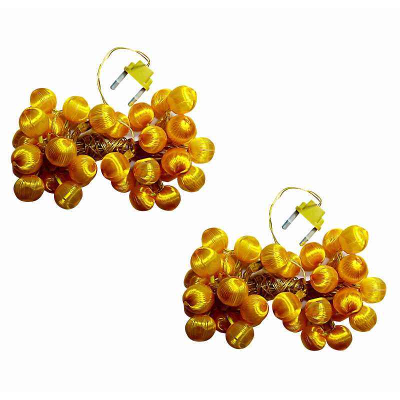 VRCT 5W B-22 Yellow Silky LED Ball String Lights, HD-427a (Pack of 2)