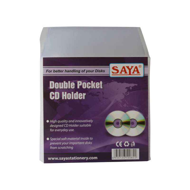 Saya SYCD02 Natural Double Pocket CD Cover, Weight: 225 g (Pack of 50)