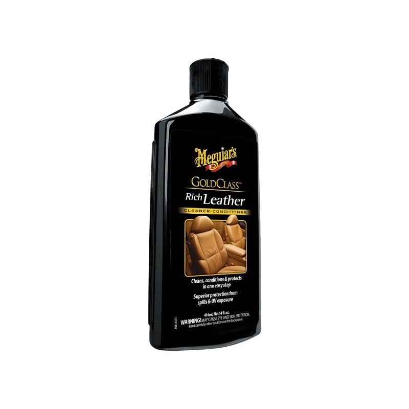 3M Meguiar's 414ml Gold Class Rich Leather Cleaner Conditioner