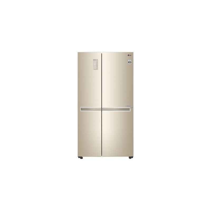 LG 687 Litre Shiny Steel Side By Side Refrigerator, GC-B247KQDV