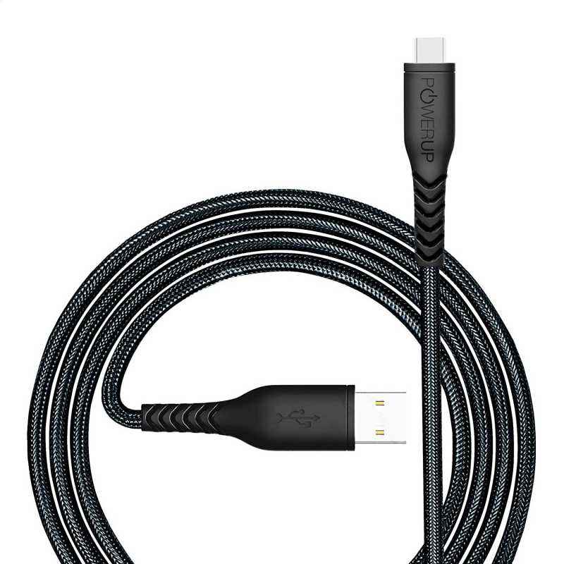 Powerup Black USB-C to USB-A Quick Charging Cable