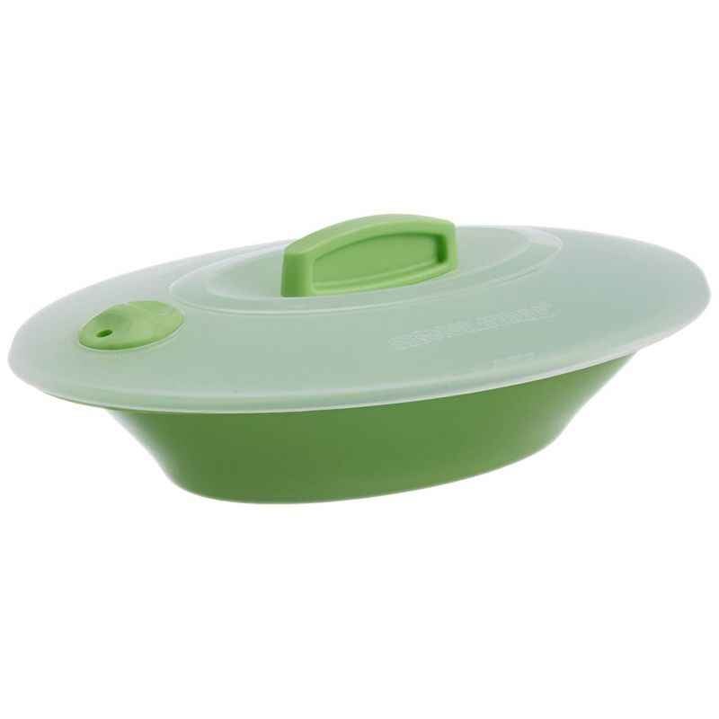 Signoraware Parrot Green Oval Server with Cover, 222