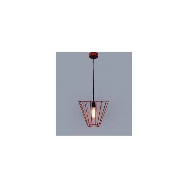 The Brighter Side Corral Red Cage Pendant Light