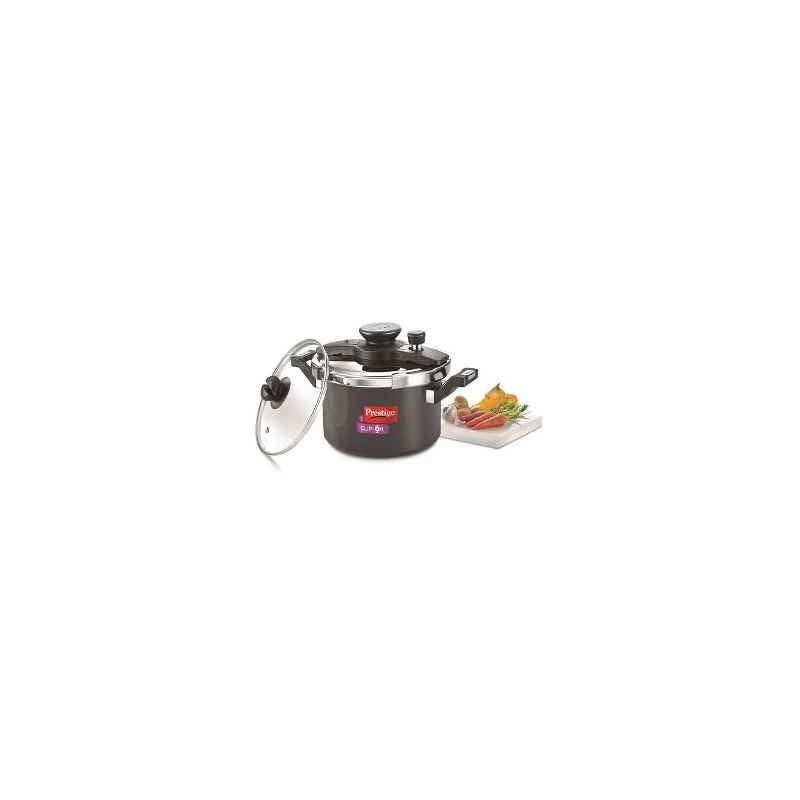 Prestige Clip On Series Hard Anodized 5 Litre Pressure Cooker with Glass Lid Accessory, 20326