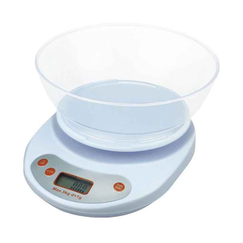 Weightrolux 5kg x 1g Digital Kitchen Weighing Scale, KE-1White-5Kg