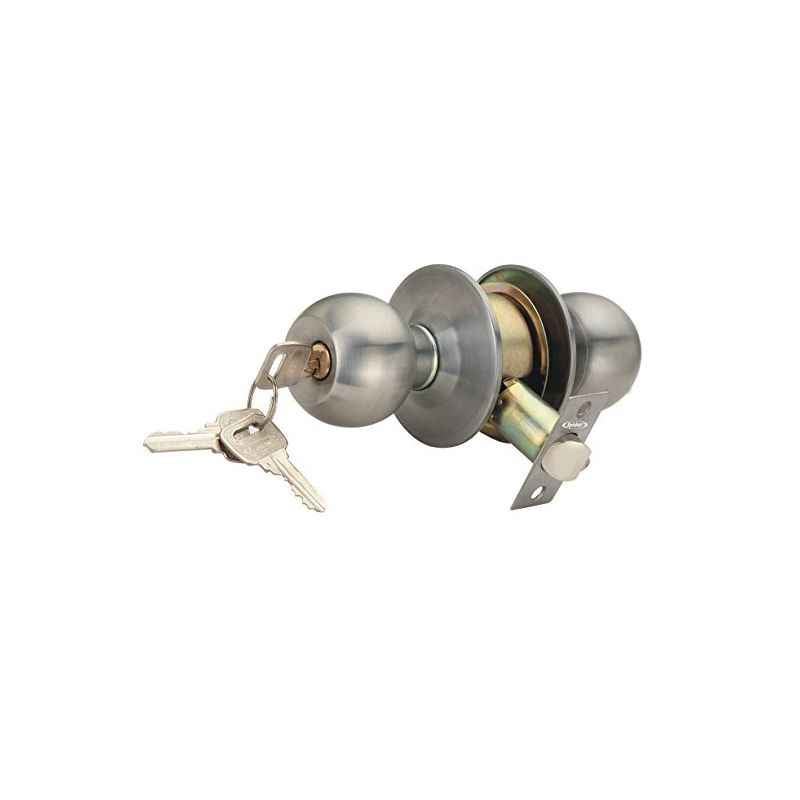Spider Cylindrical Entrance Latch with 3 Brass Keys, CL01SS