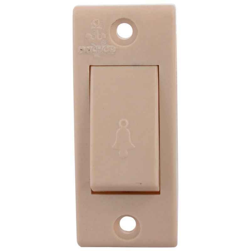 Anchor Penta Cherry 6A Ivory Bell Push Switch, 50166