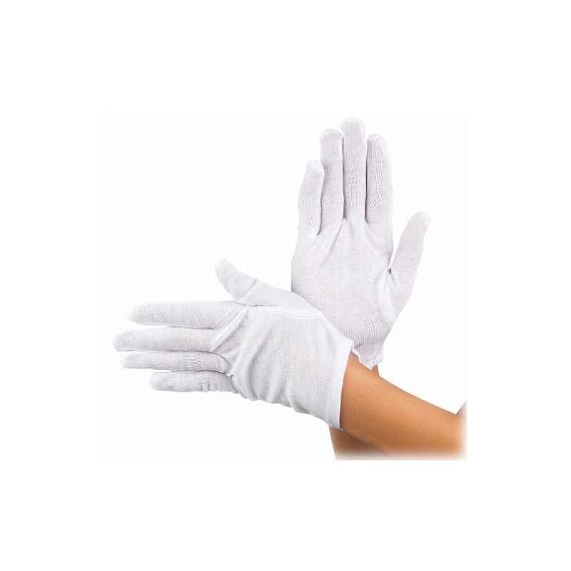 KT White Cotton Safety Gloves (Pack of 10)