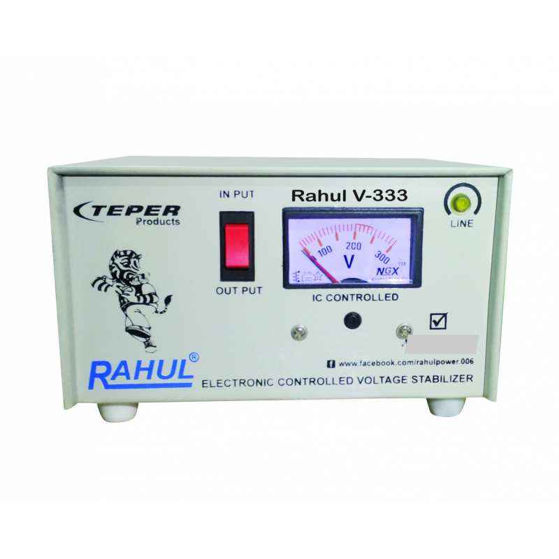 Rahul V-333 C 600VA 2A 100-290V 5 Step Copper Automatic Voltage Stabilizer