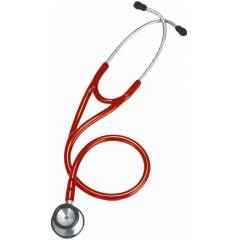 CardiacCheck 24 inch Cherry Red Stainless Steel Stethoscope, CADCHSTHOCR