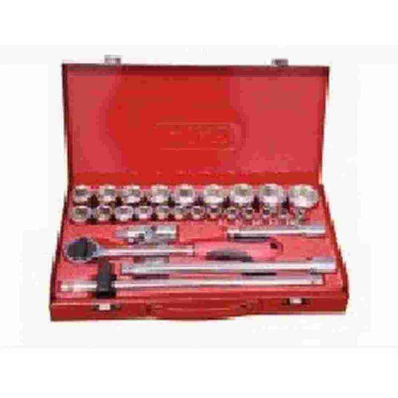 Ajay 1/2 Inch 27 Pieces Hexagaon Drive Socket Set, AJS-14H
