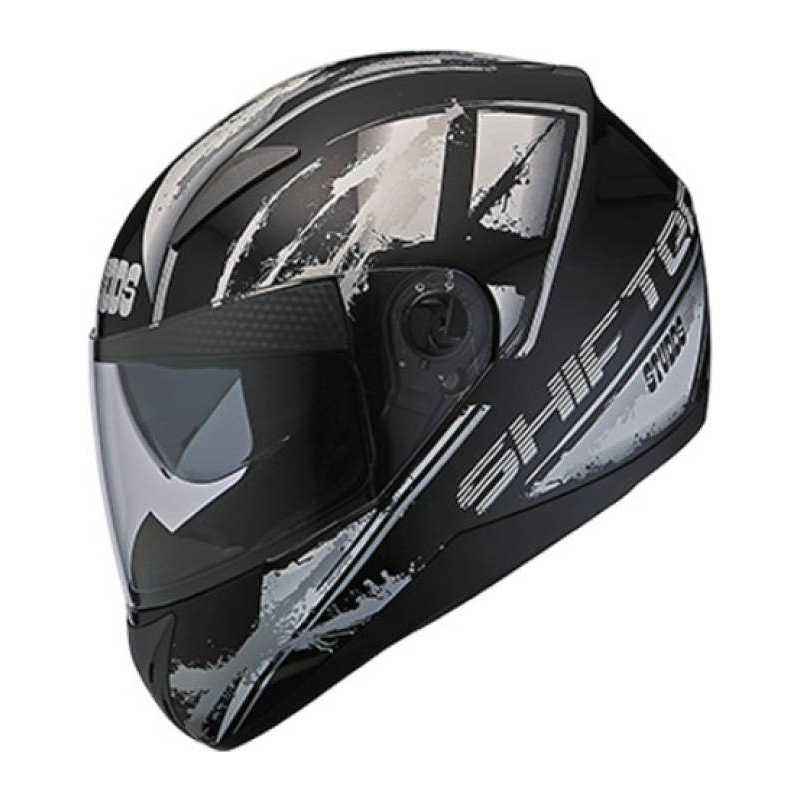 Studds Shifter D5 Black Grey Full Face Helmet, Size (Large, 580 mm)