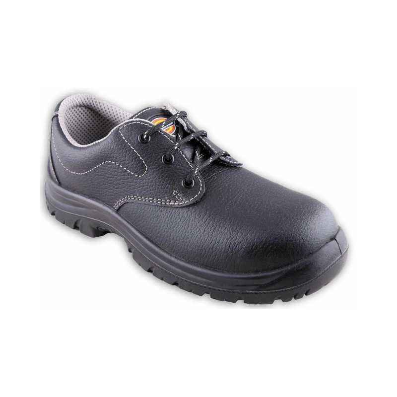 Dickies Men's Shift Black Leather Steel Toe Safety Shoes, Size: 6