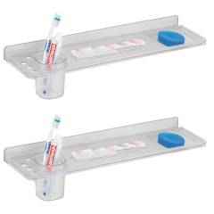Kamal Bathroom Straight Shelf 3 in 1- Neo, ACC-1174-S2 (Pack of 2)