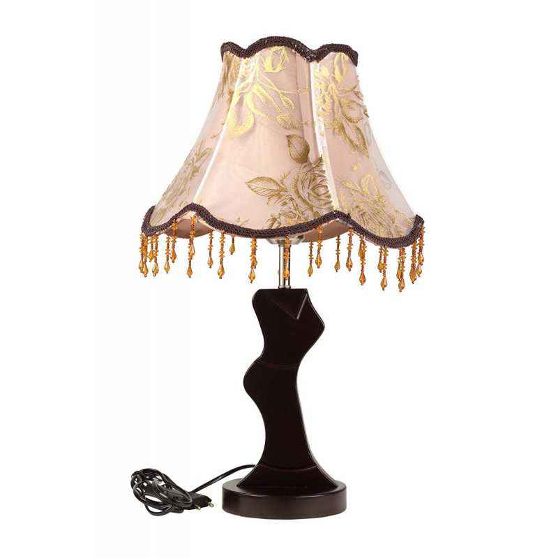 Glow Fixtures Golden Wooden Bedside Lamp Shade, TL236I03-SPL