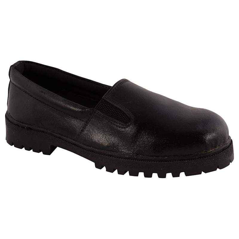 Rigau 2012 Black Leather Steel Toe Work Safety Shoes For Women, Size: 7