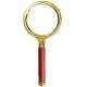 Stealodeal 60mm Maroon & Gold Magnifying Glass, Magnification: 10X