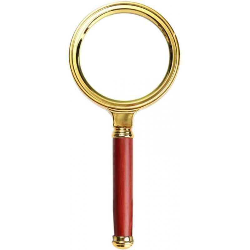 Stealodeal 60mm Maroon & Gold Magnifying Glass, Magnification: 10X