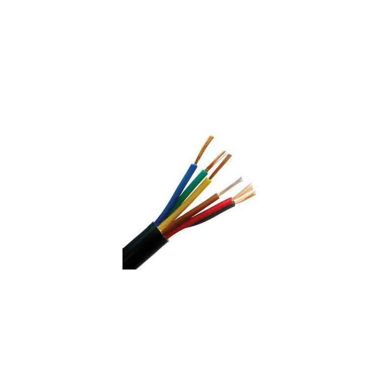 RISTACAB 0.5 Sqmm 6 Core 100m Black PVC Flexible Industrial Cables