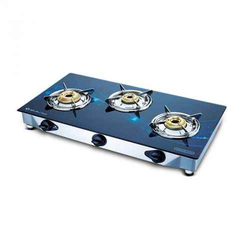 bajaj gas stove 3 burner steel