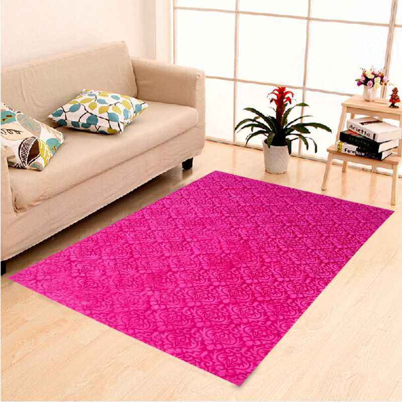 IWS Pink Velvet Self Designs Carpet with Latex Backing, CRT226