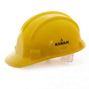 Karam Yellow Plastic Cradle Nape Type Safety Helmet, PN-501 (Pack of 5)