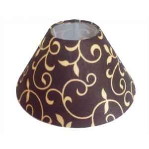 Aadhya Creations AC Tapered Brown With Golden Leaves Lamp Shade, AC13LS032