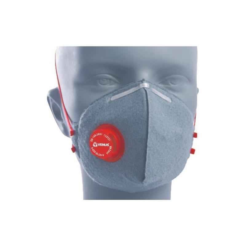Venus Grey Respiratory Mask, V-425 SLOV-V (Pack of 15)