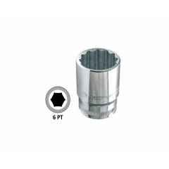 Eastman 1/2 inch Drive Hex Sockets -CRV, E-2201, 23 mm (Pack of 6)