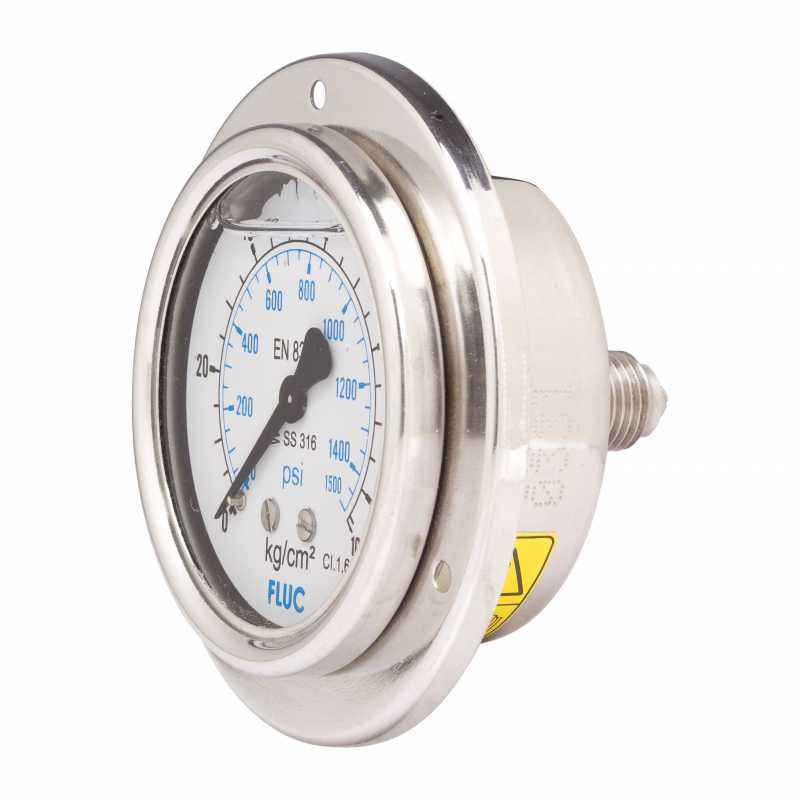 FLUC 0 to 1500 psi Pressure Gauge, F63-GFS-S-L-13-C
