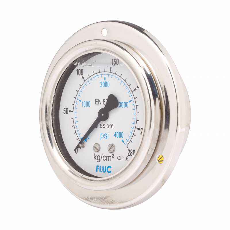FLUC 0 to 4000 psi Pressure Gauge, F63-GFS-S-L-13-C