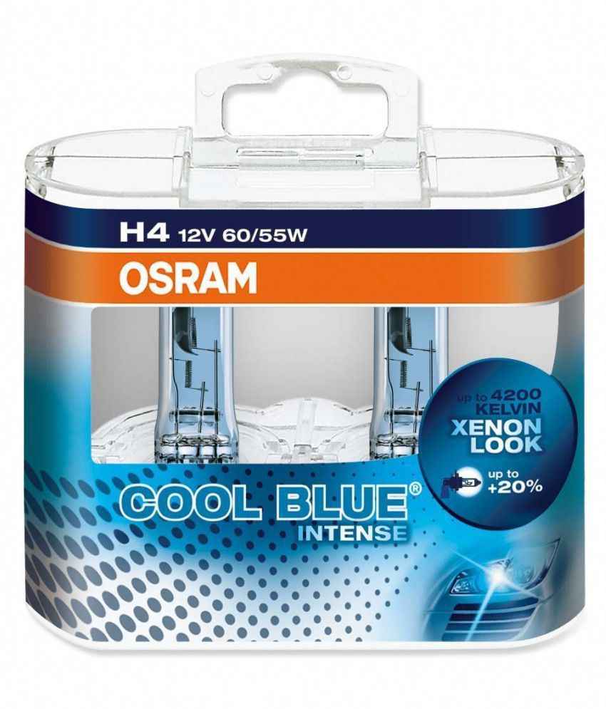 Buy Osram H4 64193 Cool Blue Intense Duo Box (12V, 55/60W) Online At Best  Price On Moglix