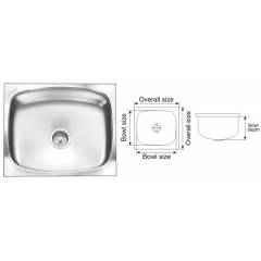 Nirali Glister Glossy Finish Kitchen Sink, Size: 510x432 mm