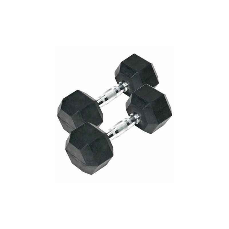 Arnav 3 kg Imported Rubber Coated Fixed Weight Hexagon Dumbbell, OSB-700211