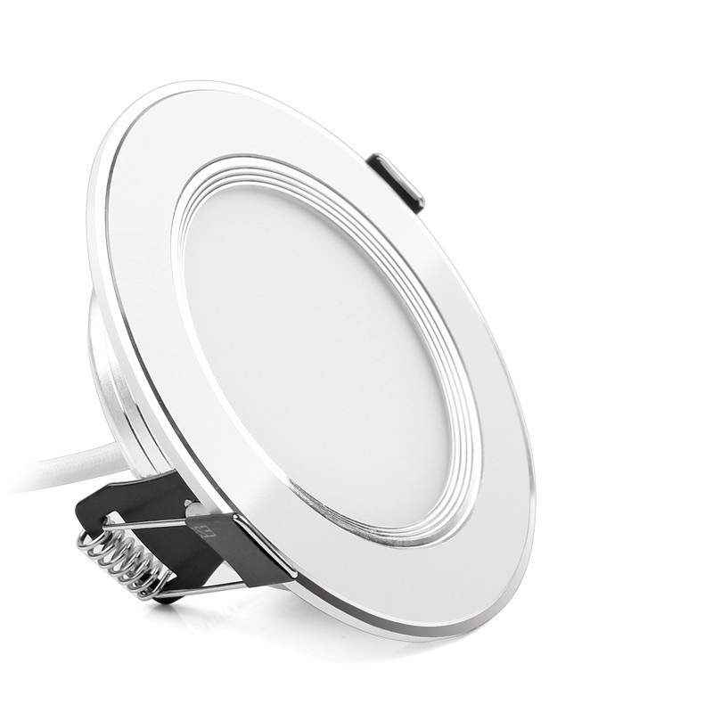 A-Max 3W Warm White Round LED Heatsink Panel Light