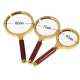 Stealodeal Combo of 60mm, 70mm & 80mm Maroon Gold Magnifying Glass, Magnification: 10X