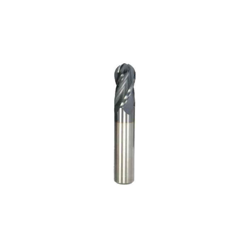 Miranda 16mm 4 Flute Ball Nose Tialn Coated Solid Carbide End Mill, overall length: 89 mm