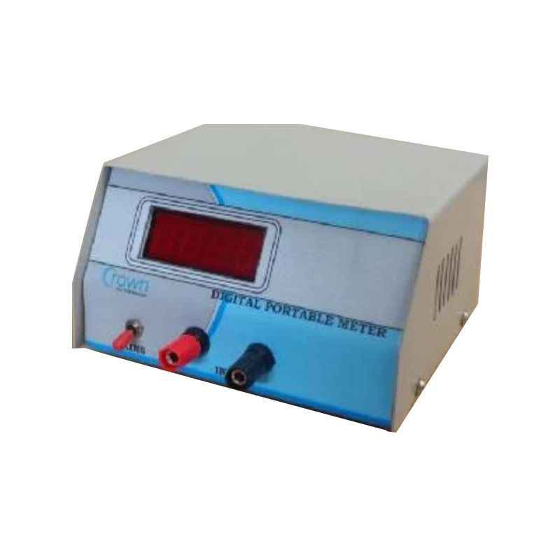 Crown 3-1/2 Digit Digital Meter Portable Type With Terminal & Mains Lead Table Model For Lab Use, CES 204A