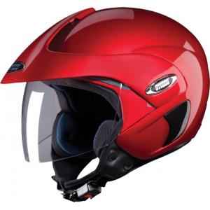 Studds Marshal Motorsports Cherry Red Open Face Helmet, Size (Large, 580 mm)