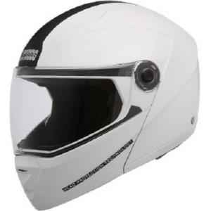 Studds Ninja Elite Motorsports White Flip-up Helmet, Size (Large, 580 mm)