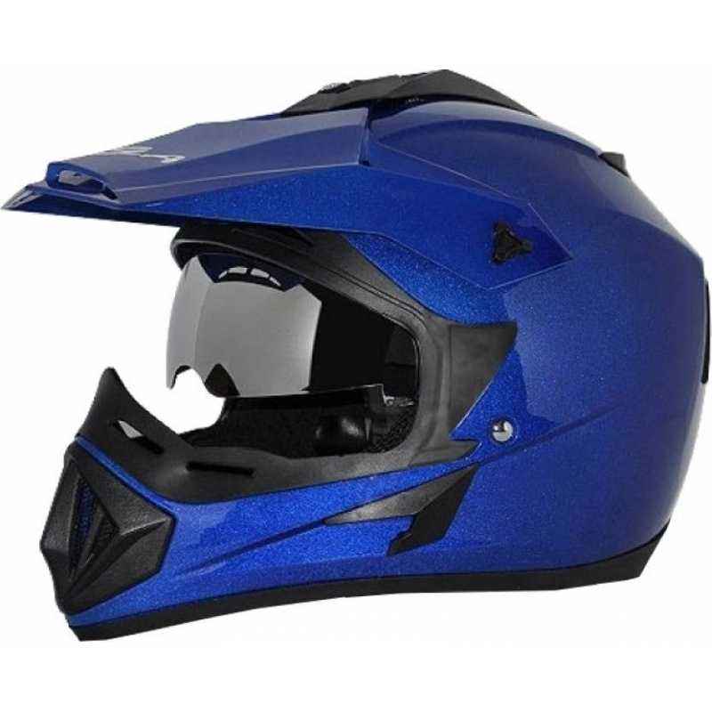 Vega Off Road Motocross Glossy Blue Helmet, Size (Large, 600 mm)