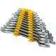 Stanley 12 Pieces CRV Steel Double Ended Open Jaw Spanner Set, 70-380E